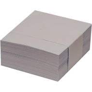 Cub neadeziv din hartie, alb, pentru notite, 500 file/set, 9x9x4 cm